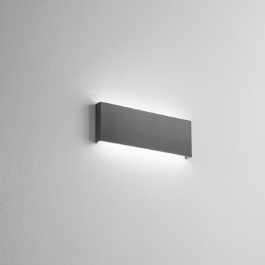 Applique Wally grande IP65 mm 300x105x25 LED 30W CCT 3000-4000K Antracite Isyluce Lampade da esterno